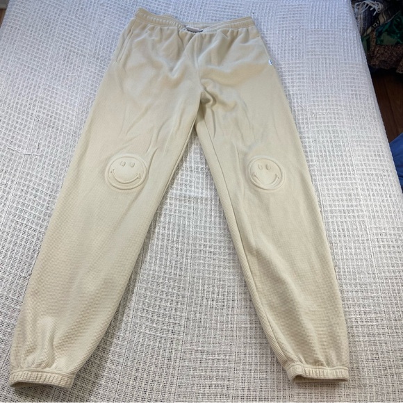 Samii Ryan Smiley Women's Beige/cream Thermal Jogger Pants XLarge xl - Picture 2 of 13